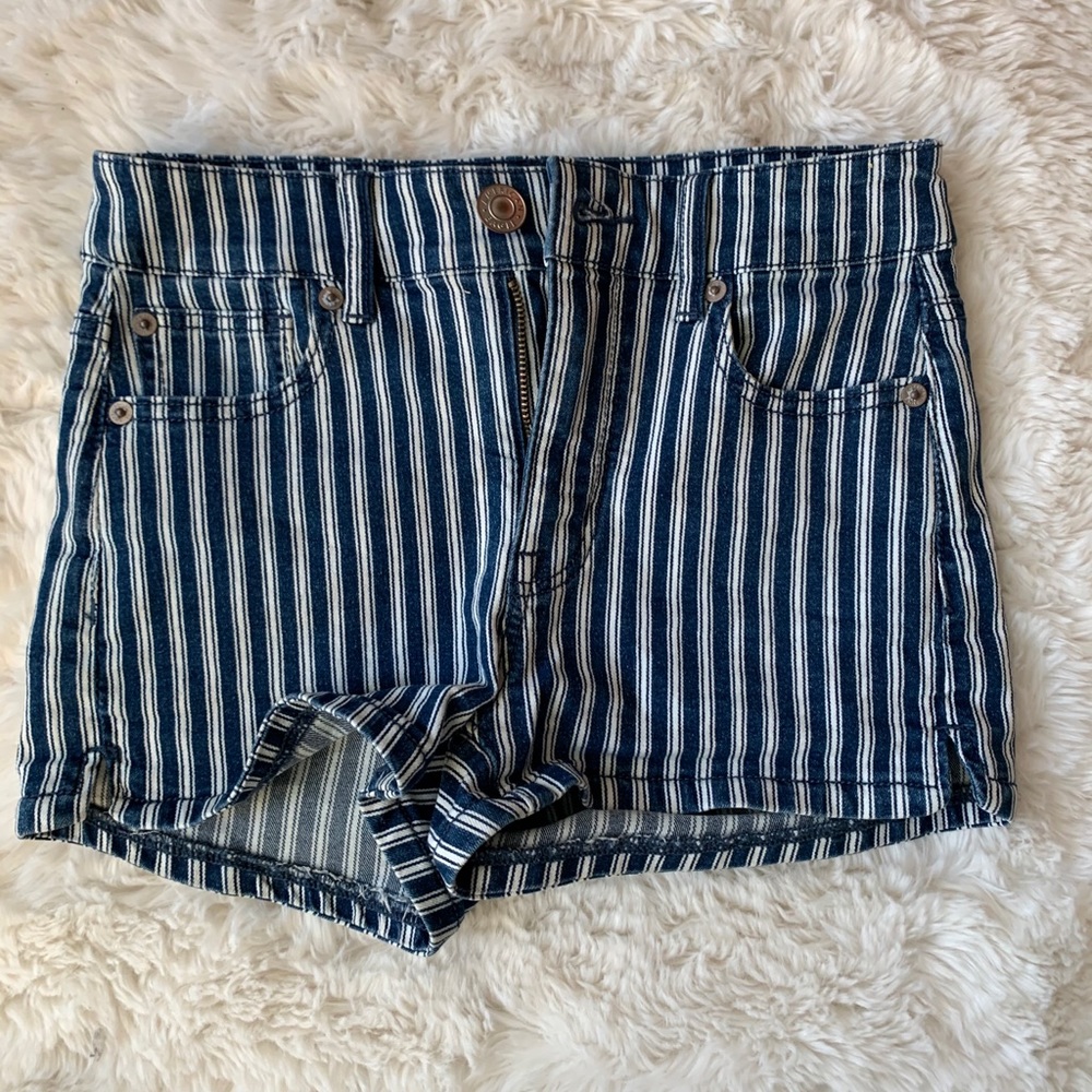 Striped Jean Shorts 🌊